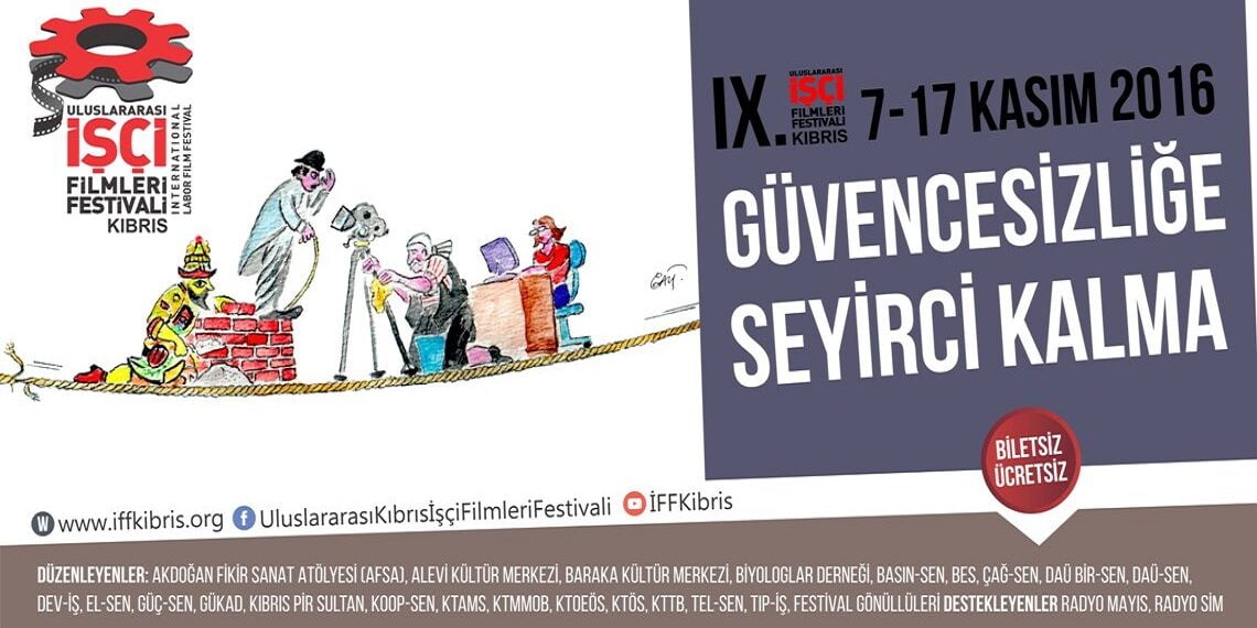 9. Uluslarası Kıbrıs İşçi Filmleri Festivalinde 14 Film