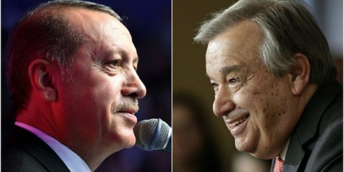 Erdoğan, BM Genel Sekreteri Guterres’le Kıbrıs’ı Görüştü