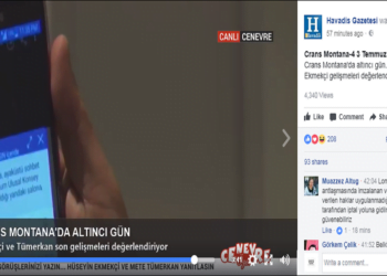 Crans Montana’da Canlı Yayın Kazası