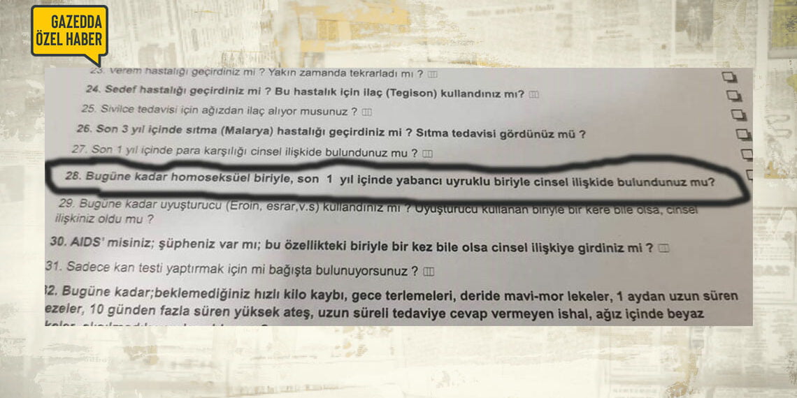 YDÜ Hastanesi’ndeki kan verme kriterlerinde ırkçlık ve homofobi