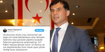 Özgürgün twitledi: Akıncı’nın kararını alkışlıyorum