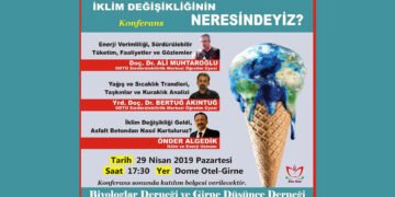 “İklim Değişikliğinin Neresindeyiz?” konferansı yapılacak