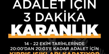 “Adalet İçin 3 dakika karanlık” eylemi
