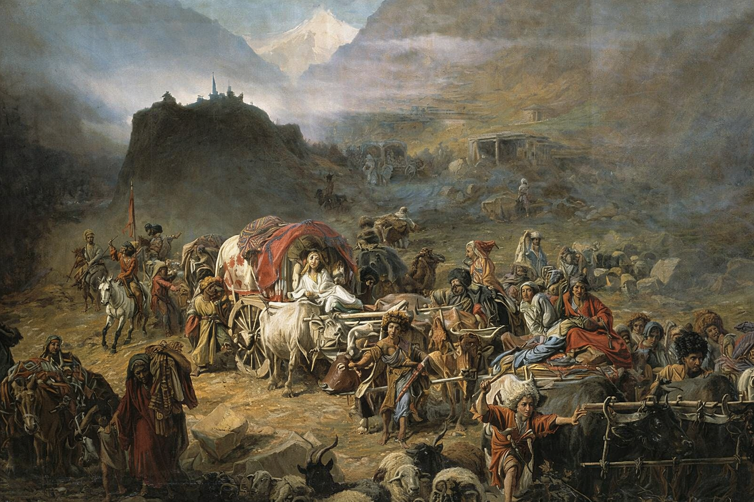 Kafkasya’dan Çerkes sürgünü, 19. yüzyıl. P. N. Gruzinsky, 1872. (Temsilî görsel)